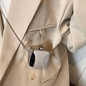 Silver Mini Crossbody Bag